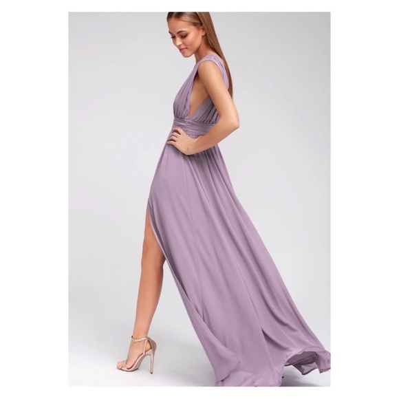 NEW Lulus Prom Wedding Bridesmaid Flowy Romantic Heavenly Hues Maxi Dress - Picture 3 of 9